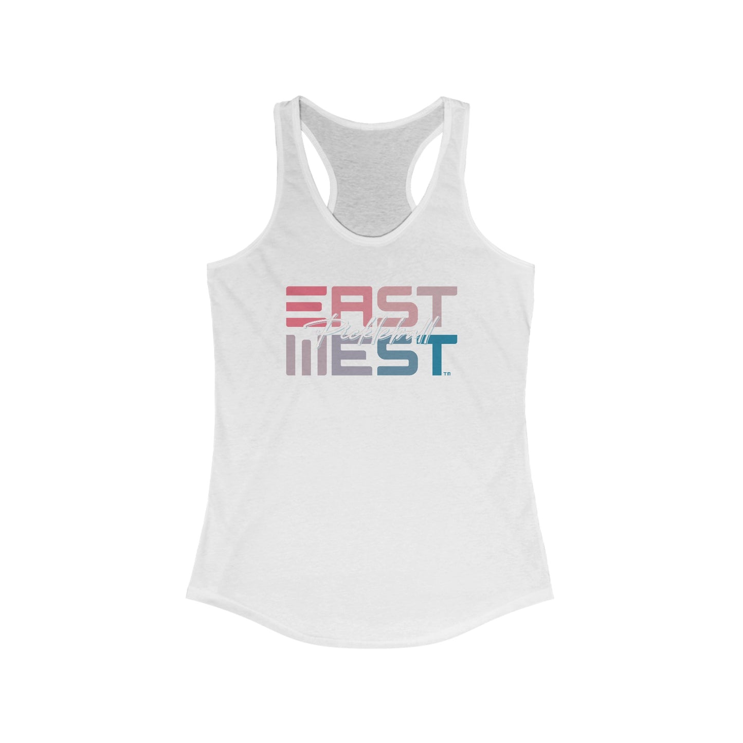 EastWest Beachy Multi-color Pickleball Script Women's Tank