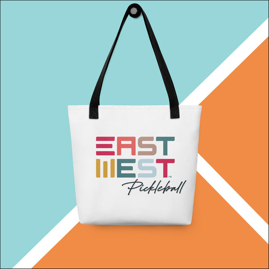 EastWest Multi-Color Pickleball Script Tote Bag