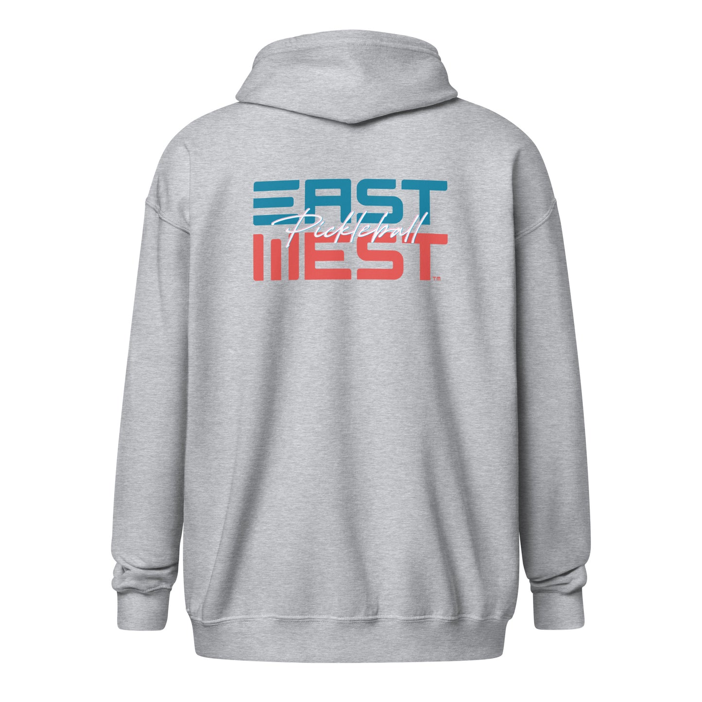 EastWest Icon Front/Pickleball Script Back Unisex Heavy Blend Zip Hoodie