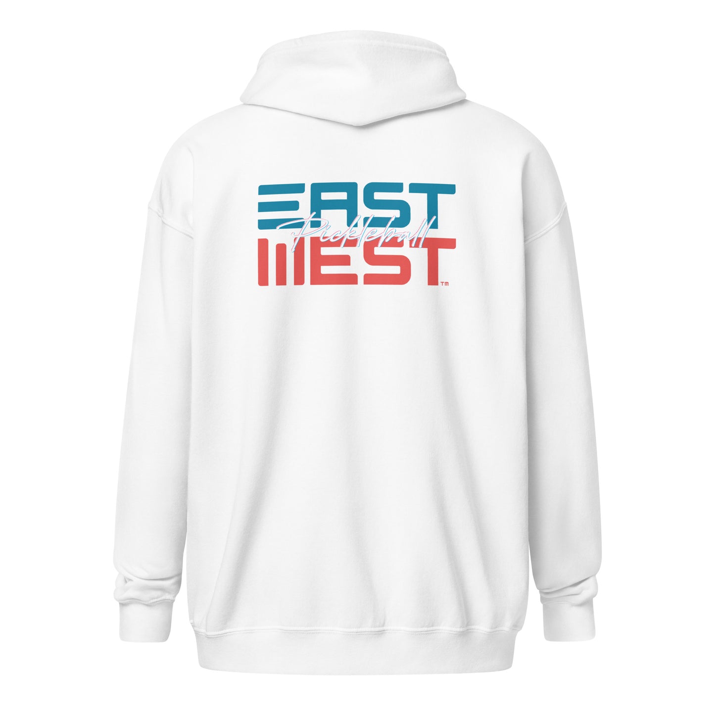 EastWest Icon Front/Pickleball Script Back Unisex Heavy Blend Zip Hoodie