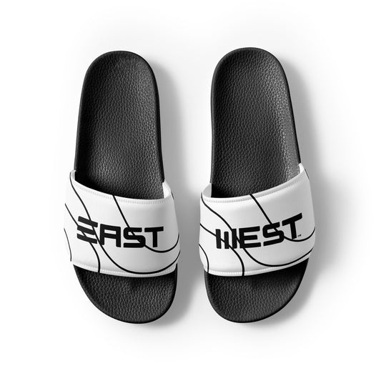 EastWest Black & White Swirled Women's slides